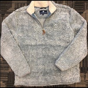 Grey/Blue Sherpa Pullover 🍂